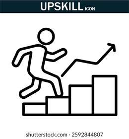 Upskill icon . Linear icon collection. Editable stroke. Vector illustration. EPS 10.