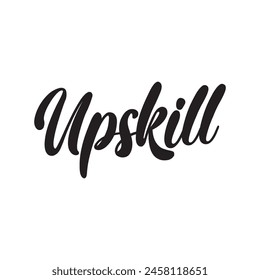 upskill text on white background.