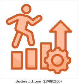 Upskilling Icon Element For Design