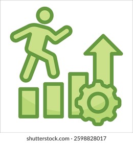 Upskilling Icon Element For Design