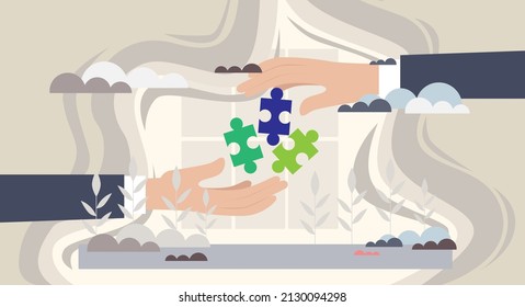 Upskilling learn as work educational qualification rise tiny person concept. Employee training and coach for positive progress and smart labor vector illustration. Performance boost with mentoring job