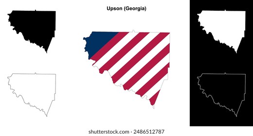 Upson County (Georgia) outline map set