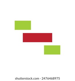 The Upstair logo vector design. Three stripes and stairs logo