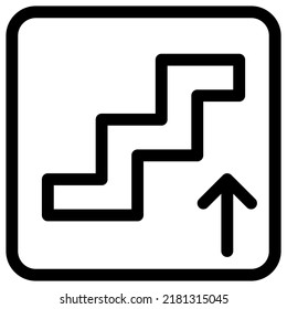 Upstairs direction indication for general public movement