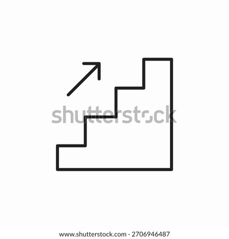 upstairs floor icon sign vector