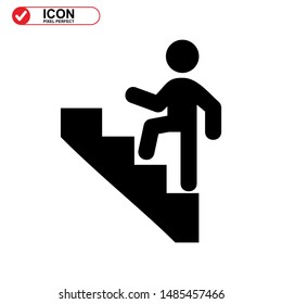 
Upstairs icon isolated sign symbol vector illustration - high quality black style vector icons
