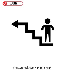 
Upstairs icon isolated sign symbol vector illustration - high quality black style vector icons
