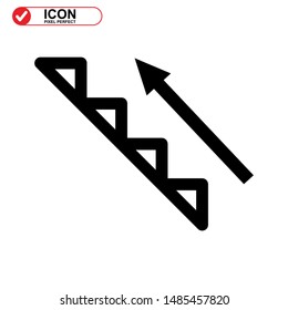 
Upstairs icon isolated sign symbol vector illustration - high quality black style vector icons
