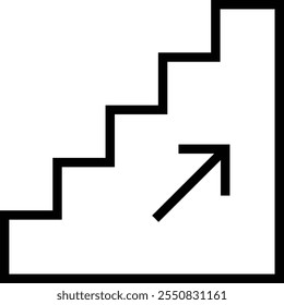 Icono de arriba. Diseño de estilo lineal delgado aislado sobre fondo blanco