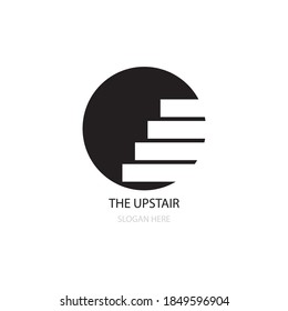 upstairs illustration  logo vector design