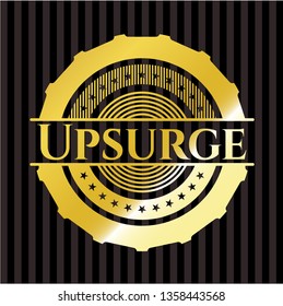 Upsurge golden emblem or badge