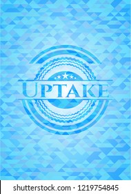 Uptake light blue mosaic emblem