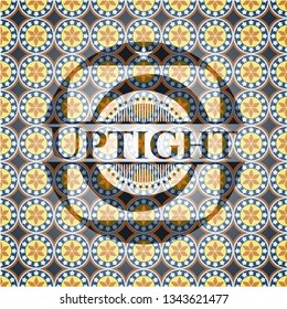Uptight arabesque emblem background. arabic decoration.