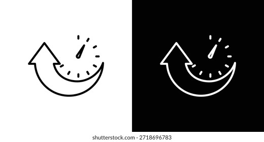 Elemento de logotipo do ícone Tempo de atividade e tempo de inatividade. Ilustração vetorial. EPS10
