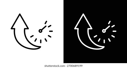 Logo für Uptime- und Downtime-Symbole Vektorgrafik. EPS-Abbildung.