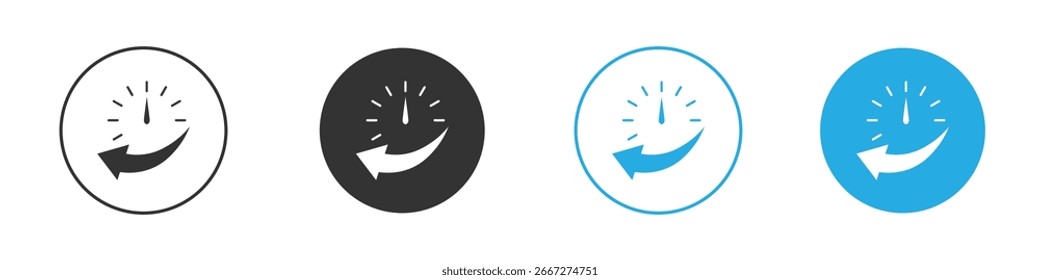 Symbol für Uptime und Downtime, einfaches flaches Design, Illustration, Piktogrammvorlage für Logo-Zeichen, für ui oder ux.