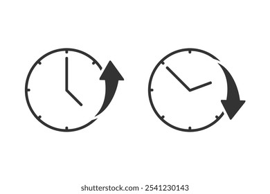 Símbolo de icono de tiempo de inactividad. Ilustración vectorial
