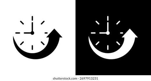 Uptime and downtime icon vector, filled flat sign, solid pictogram. Symbol, logo illustration.