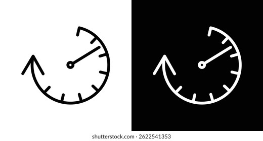 Ícone de tempo de atividade e tempo de inatividade ilustração vetorial EPS