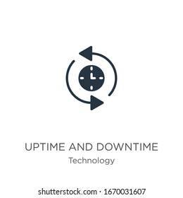 Uptime and downtime icon vector. Trendy flat uptime and downtime icon from technology collection isolated on white background. Vector illustration can be used for web and mobile graphic design, logo, 