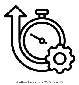 Uptime Icon Element For Design
