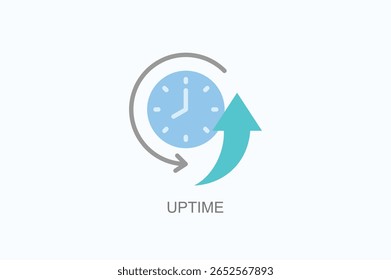 Icono De Tiempo De Actividad O Ilustración vectorial Aislada De Logotipo