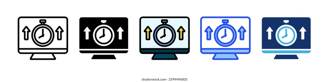 Uptime Icon Set With Multiple Style Collection