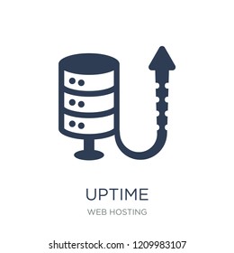 Uptime icon. Trendy flat vector Uptime icon on white background from web hosting collection, vector illustration can be use for web and mobile, eps10