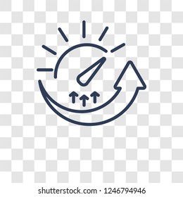 Uptime icon. Trendy Uptime logo concept on transparent background from web hosting collection