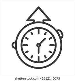 Uptime Icon Vector Illustration Outline