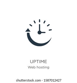 Uptime icon vector. Trendy flat uptime icon from web hosting collection isolated on white background. Vector illustration can be used for web and mobile graphic design, logo, eps10