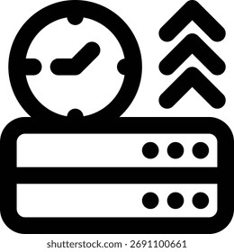 Ícone de Tempo de Funcionamento, Servidor, Estrutura de Tópicos de Hospedagem