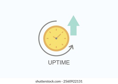 Uptime Vector, Icon Or Logo Sign Symbol Illustration
