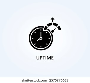 Uptime Vector, Icon Or Logo Sign Symbol Illustration