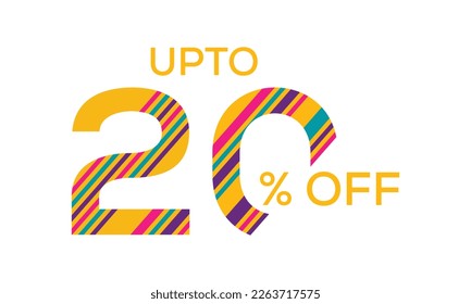 hasta un 20% de la plantilla de vector abstracto, colorida hasta un 20% del vector, 20% del vector abstracto