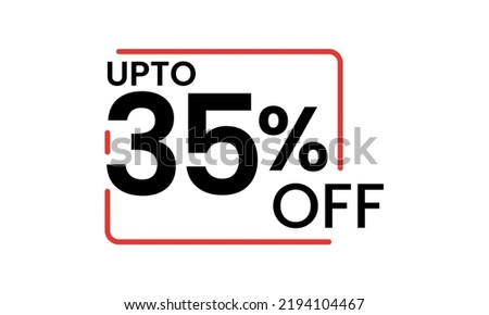 upto 35 percent discount vector, 35 percent off vector typography, 35 percent discount