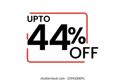 upto 43 percent discount vector, 43 percent off vector typography, 43 percent discount