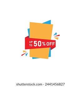 upto 50% off  sale vector , editable file, white background eps