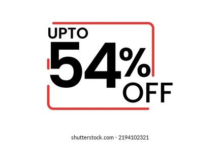 hasta el 54 por ciento de descuento vectorial, 54 por ciento de la tipografía vectorial, 54 por ciento de descuento