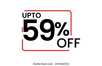 hasta un 59% de descuento vectorial, 59% de la tipografía vectorial, 59% de descuento