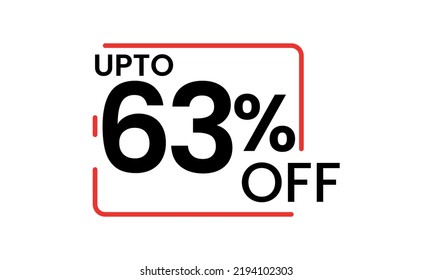 hasta 63 por ciento de descuento vectorial, 63 por ciento de la tipografía vectorial, 63 por ciento de descuento
