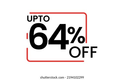 hasta 64 por ciento de descuento vectorial, 64 por ciento de la tipografía vectorial, 64 por ciento de descuento