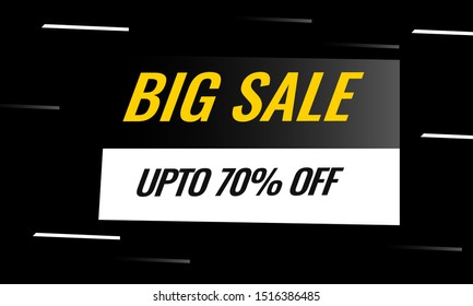 Upto 70%  Big sale with flat design background