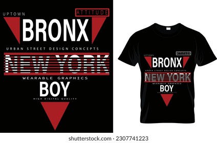 uptown attitude Bronx urban street design concepts new York wearable graphics boy high digital quality  t-shirt design