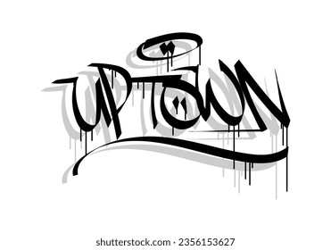 UPTOWN word graffiti tag style