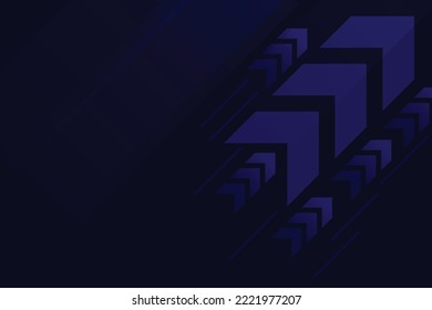 Uptrend abstract background. A group of digital blue arrows point up in the air shows feeling that rise, growth, motivation, hope, and more positive meaning.