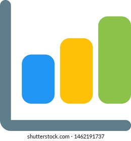 Uptrend bar graph analysis info graphics layout represented