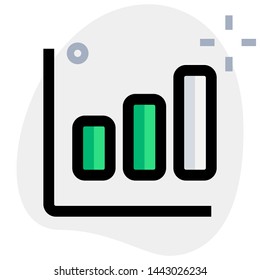 Uptrend bar graph analysis infographics layout represented
