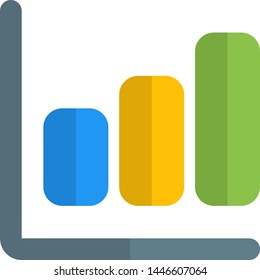 Uptrend bar graph analysis infographics layout represented