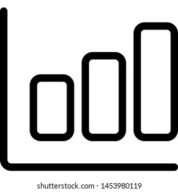 Uptrend bar graph analysis infographics layout represented